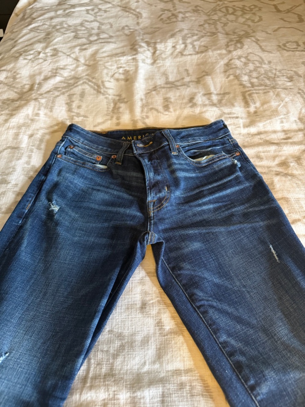 American Eagle Outfitters Men’s Dark Blue Slim Straight Jeans